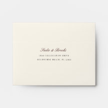 Burgundy Classic Script Addressed Wedding RSVP