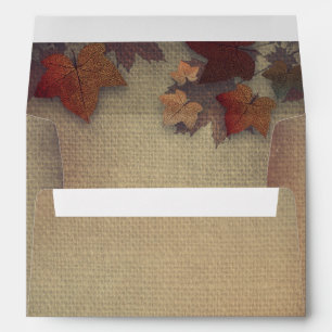 Enveloppe Burgundy Fall quitte le Mariage Russe Burlap