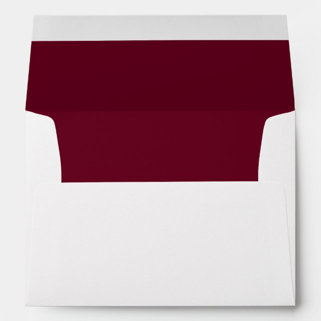 Enveloppe Burgundy Mariage Elegant Moderne Adresse de retour (Dos (Bas))