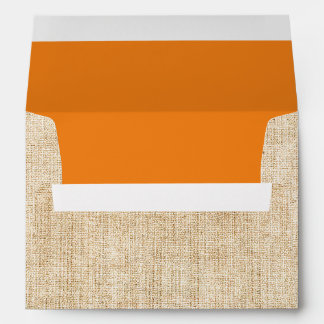 Enveloppe Burlap d'automne rustique et orange