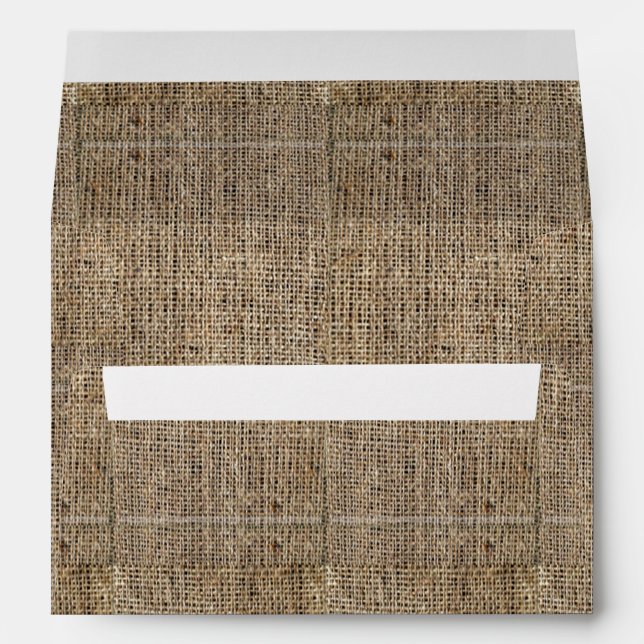 Enveloppe Burlap rectangulaire (Dos (Bas))