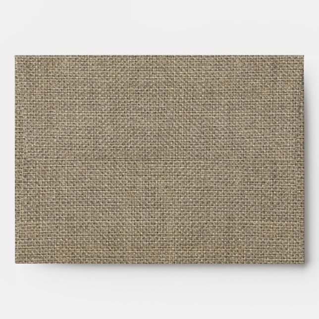 Enveloppe Burlap rustique 5 x 7 (Dos (Haut rabat))