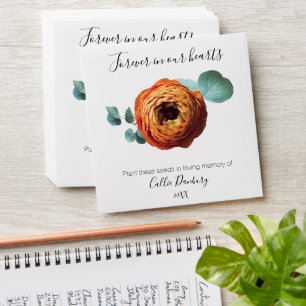 Enveloppe Cabernet Florals Memorial semence Packet Envelo