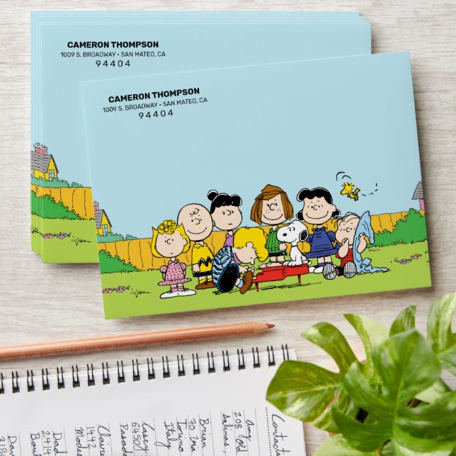 Enveloppe cacahuètes | Charlie Brown et Gang Anniversaire (Stacked)