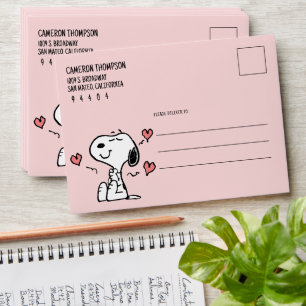 Enveloppe cacahuètes Coeurs de snoopy