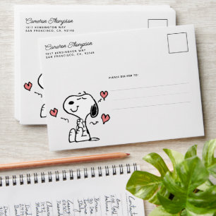 Enveloppe cacahuètes Coeurs de snoopy