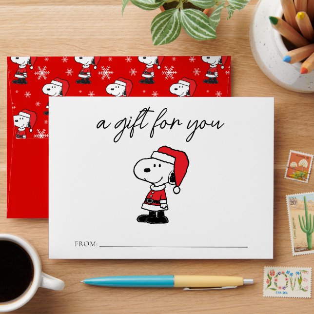 Enveloppe cacahuètes | Don Snoopy Santa Claus (Desk)