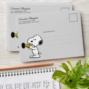Enveloppe cacahuètes Joueur de trompette Snoopy