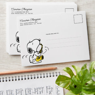 Enveloppe cacahuètes Lecteur Snoopy Saxophone