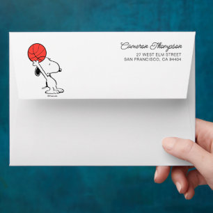 Enveloppe cacahuètes Snoopy Basketball Hoop Shot