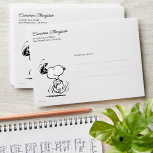 Enveloppe cacahuètes Snoopy Happy Dance