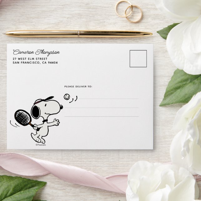 Enveloppe cacahuètes | Snoopy Joue Au Tennis (Wedding)