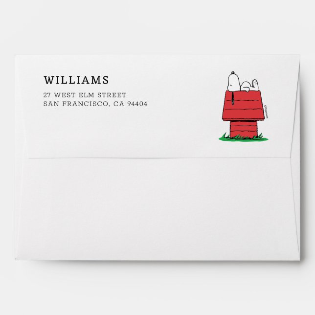 Enveloppe cacahuètes | Snoopy Napping (Dos (Haut rabat))