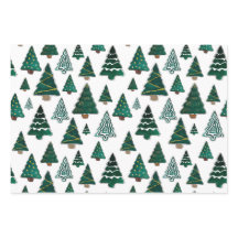 Enveloppe cadeau Arbre de Noël - 3 feuilles de pap