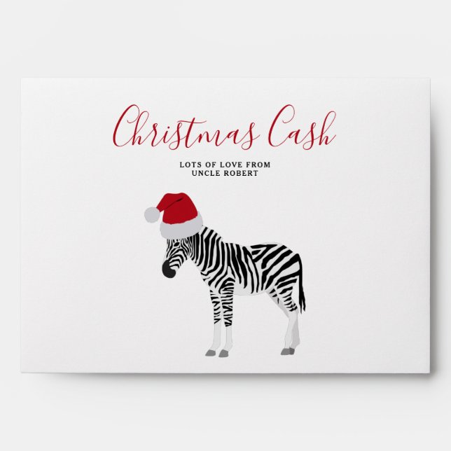 Enveloppe Cadeau de Noël personnalisé Argent de caisse Funny (Devant)