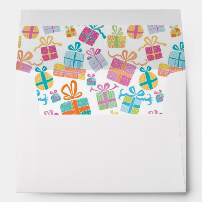 Enveloppe Cadeaux colorés (Dos (Bas))