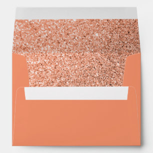 Enveloppe Cadmium Orange Pailleté