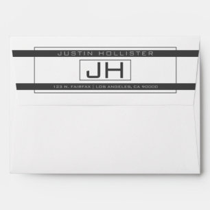 Enveloppe Cadre moderne White & Grey Professional A7