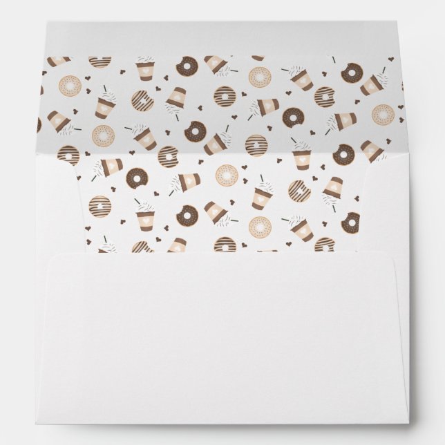 Enveloppe Café Frappuccino Motif de beignets (Dos (Bas))