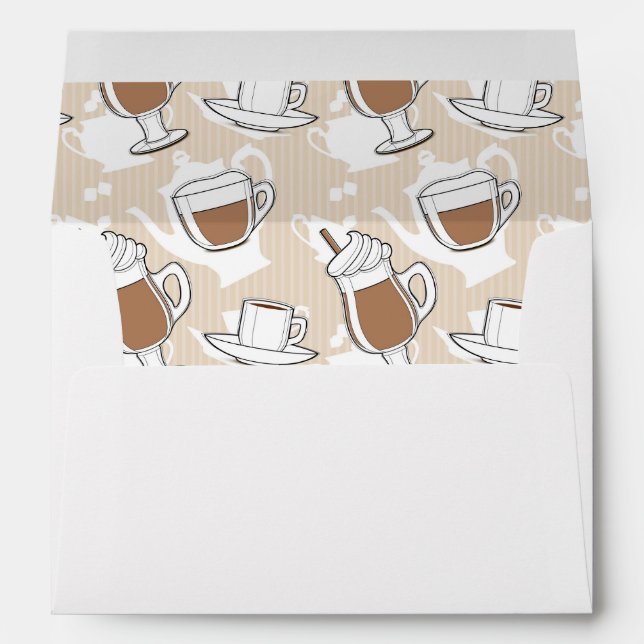 Enveloppe Café, motif sucré (Dos (Bas))