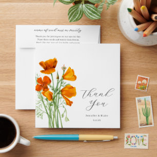 Enveloppe California Poppy Fleur sauvage Mariage de semences