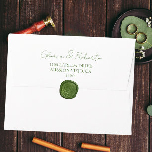 Enveloppe Calla Lily Mexicain avec Faire-Part de Mariage Ver