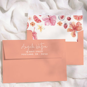 Enveloppe Calligraphie Citronique Adresse de Retour pour la