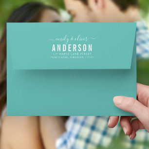 Enveloppe Calligraphie de couleur modifiable & Adresse avec