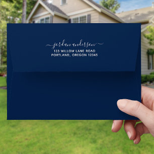 Enveloppe Calligraphie de couleur modifiable Adresse de reto