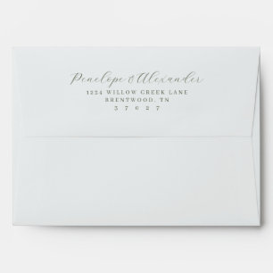 Enveloppe Calligraphie minimaliste grise élégante
