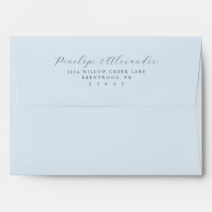 Enveloppe Calligraphie minimaliste grise élégante