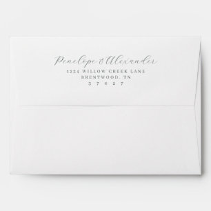 Enveloppe Calligraphie minimaliste grise élégante