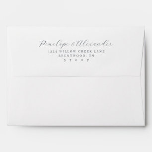 Enveloppe Calligraphie minimaliste grise élégante