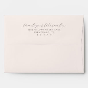 Enveloppe Calligraphie minimaliste grise élégante