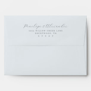 Enveloppe Calligraphie minimaliste grise sophistiquée