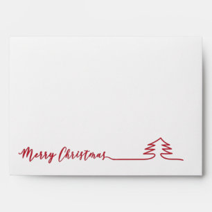 Enveloppe Calligraphie minimaliste moderne Joyeux Noël