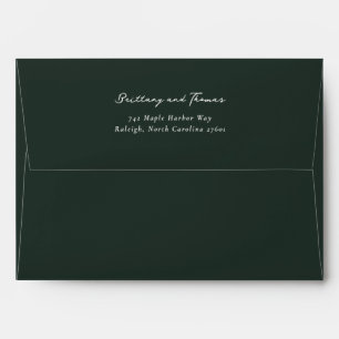 Enveloppe Calligraphie minimaliste noire élégante