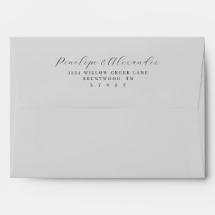 Enveloppe Calligraphie minimaliste noire élégante