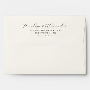 Enveloppe Calligraphie minimaliste noire élégante