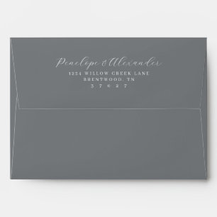 Enveloppe Calligraphie minimaliste noire élégante