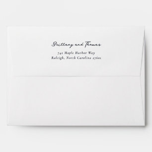 Enveloppe Calligraphie minimaliste noire élégante