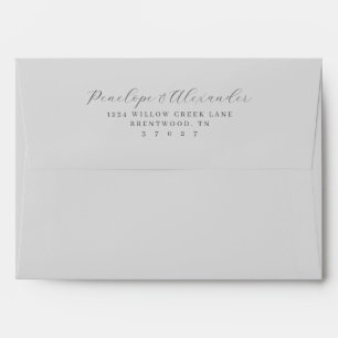 Enveloppe Calligraphie minimaliste noire élégante