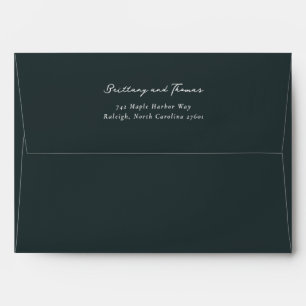 Enveloppe Calligraphie minimaliste noire élégante