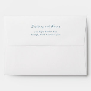 Enveloppe Calligraphie minimaliste sarcelle élégante