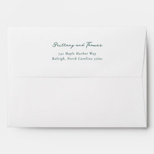 Enveloppe Calligraphie minimaliste verte élégante