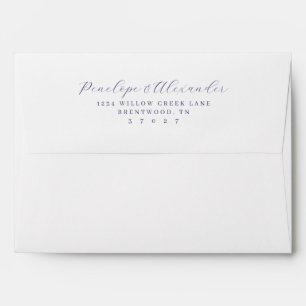 Enveloppe Calligraphie minimaliste violette élégante