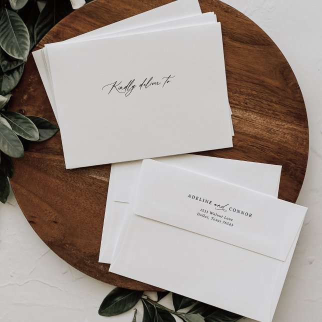 Enveloppe Calligraphie moderne Mariage adressé (Créateur téléchargé)