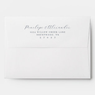 Enveloppe Calligraphie Navy Élégante