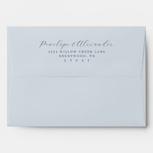Enveloppe Calligraphie Navy Élégante