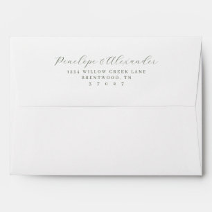 Enveloppe Calligraphie noire élégante